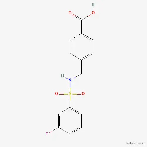 Molecular Structure of 885268-74-6 (4-(((3-Fluorophenyl)sulfonamido)methyl)benzoic acid)