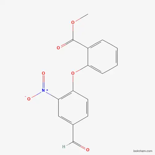 Molecular Structure of 886360-60-7 (Methyl 2-(4-formyl-2-nitrophenoxy)benzoate)