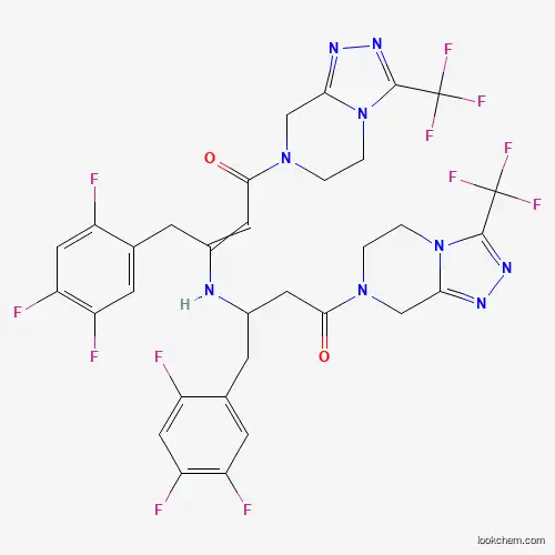 (R,E)-3-((4-oxo-4-(3-(trifluoromethyl)-5,6-dihydro-[1,2,4]triazolo[4,3-a]pyrazin-7(8H)-yl)-1-(2,4,5-trifluorophenyl)butan-2-yl)amino)-1-(3-(trifluoromethyl)-5,6-dihydro-[1,2,4]triazolo[4,3-a]pyrazin-7