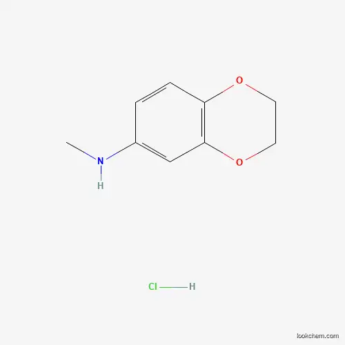 Molecular Structure of 90609-93-1 ((2,3-Dihydro-benzo[1,4]dioxin-6-YL)-methyl-amine hydrochloride)