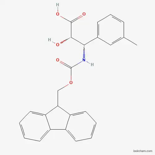 Molecular Structure of 959581-14-7 ((2S,3S)-3-((((9H-Fluoren-9-yl)methoxy)carbonyl)amino)-2-hydroxy-3-(m-tolyl)propanoic acid)