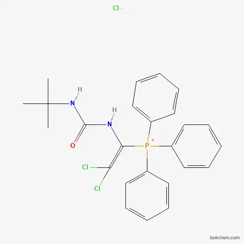 Molecular Structure of 96010-63-8 ((1-(3-(tert-Butyl)ureido)-2,2-dichlorovinyl)triphenylphosphonium chloride)
