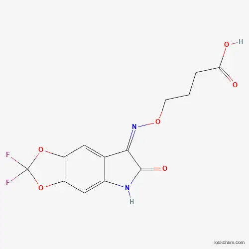 4-[2,2-Difluoro-6-oxo-5,6-dihydro-[1,3]dioxolo[4,5-f]indol-(7)-ylideneaminooxy]-butyric acid