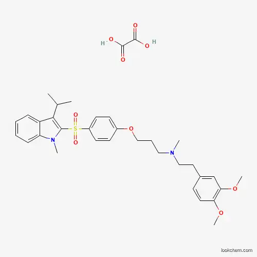 N-(3,4-Dimethoxyphenethyl)-3-(4-((3-isopropyl-1-methyl-1H-indol-2-yl)sulfonyl)phenoxy)-N-methylpropan-1-amine oxalate