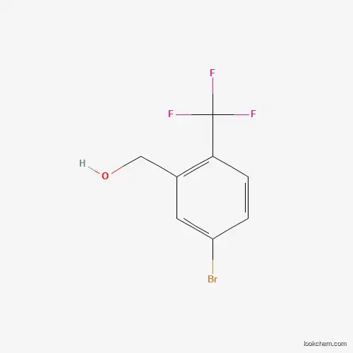 Molecular Structure of 1214349-54-8 ((5-Bromo-2-(trifluoromethyl)phenyl)methanol)