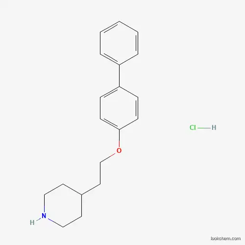 Molecular Structure of 1219971-96-6 (4-(2-([1,1'-Biphenyl]-4-yloxy)ethyl)piperidine hydrochloride)