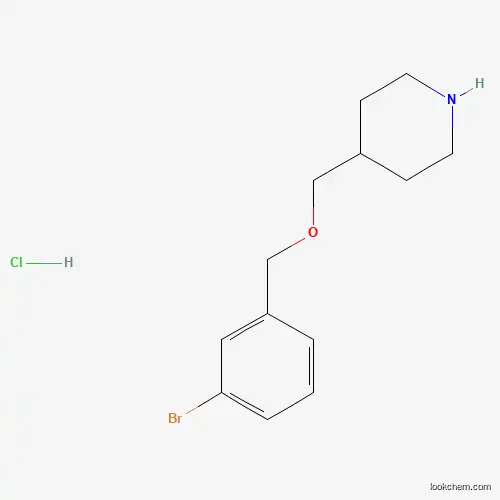 Molecular Structure of 1220034-82-1 (4-{[(3-Bromobenzyl)oxy]methyl}piperidine hydrochloride)
