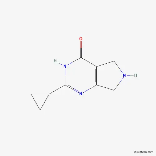 Molecular Structure of 1220038-59-4 (2-Cyclopropyl-6,7-dihydro-5H-pyrrolo-[3,4-d]pyrimidin-4-ol)