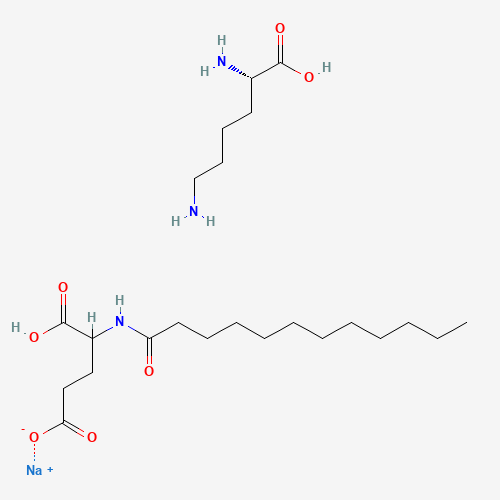 Molecular Structure of 1243654-79-6 (L-Lysine, N2,N6-bis[N-(1-oxododecyl)glutamyl]-, xsodium salt)