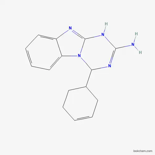 Molecular Structure of 1306739-92-3 (4-Cyclohex-3-en-1-yl-1,4-dihydro[1,3,5]triazino[1,2-a]benzimidazol-2-amine)