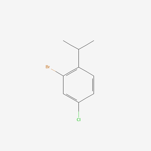 Molecular Structure of 1369828-32-9 (2-Bromo-4-chloro-1-(1-methylethyl)benzene)