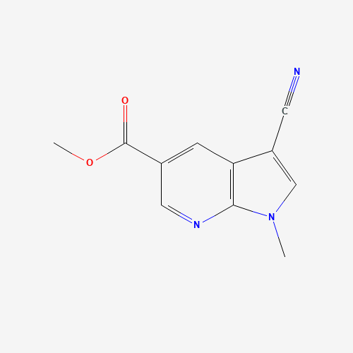 Molecular Structure of 1370587-27-1 (methyl 3-cyano-1-methyl-1H-pyrrolo[2,3-b]pyridine-5-carboxylate)