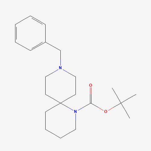 Molecular Structure of 1373350-42-5 (Tert-butyl 9-benzyl-1,9-diazaspiro[5.5]undecane-1-carboxylate)