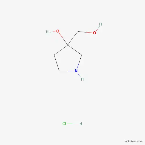 Molecular Structure of 1439900-52-3 (3-(Hydroxymethyl)pyrrolidin-3-ol hydrochloride)