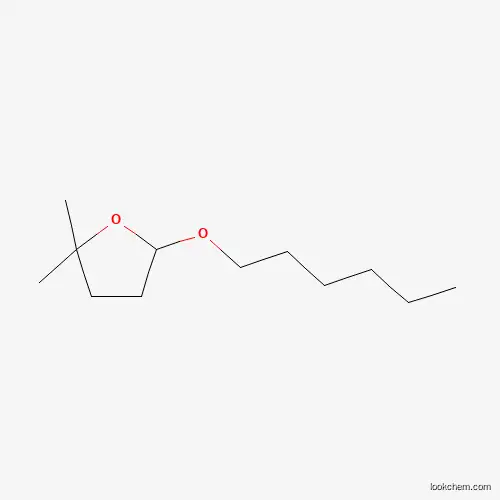 Molecular Structure of 1497420-94-6 (Furan, 5-(hexyloxy)tetrahydro-2,2-dimethyl-)