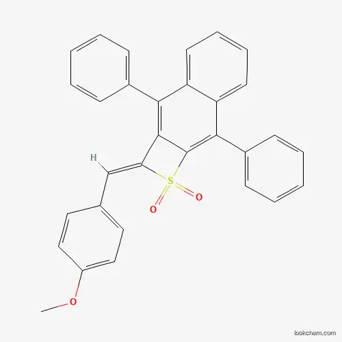 Molecular Structure of 15856-33-4 ((2Z)-2-[(4-methoxyphenyl)methylidene]-3,8-diphenylnaphtho[2,3-b]thiete 1,1-dioxide)