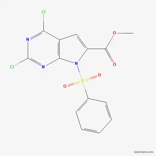 methyl 7-(benzenesulfonyl)-2,4-dichloro-7H-pyrrolo[2,3-d]pyrimidine-6-carboxylate
