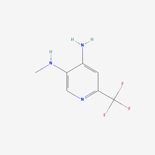 Molecular Structure of 1643139-91-6 (N3-Methyl-6-(trifluoromethyl)pyridine-3,4-diamine)
