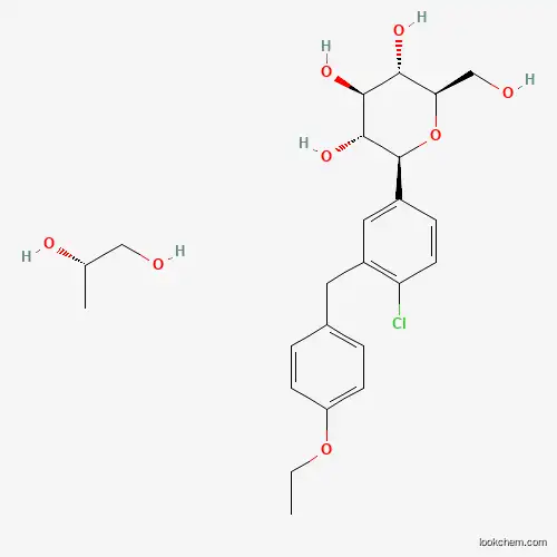 Molecular Structure of 1971128-01-4 (Dapagliflozin propanediol anhydrous)