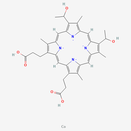 3-[(1z,4z,10z,14z)-18-(2-carboxyethyl)-8,13-bis(1-hydroxyethyl)-3,7,12,17-tetramethylporphyrin-21,22,23,24-tetraid-2-yl]propanoic Acid;cobalt