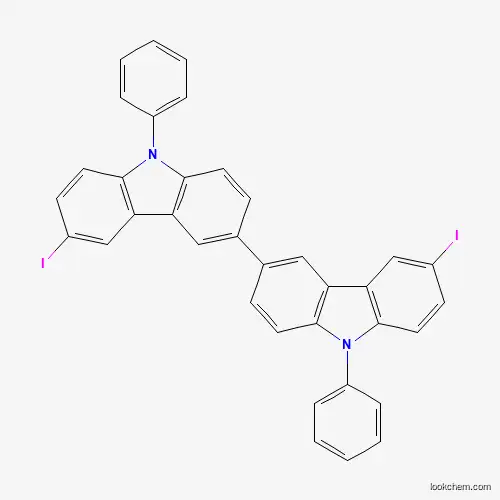Molecular Structure of 57102-64-4 (3,3'-Bi-9H-carbazole, 6,6'-diiodo-9,9'-diphenyl-)