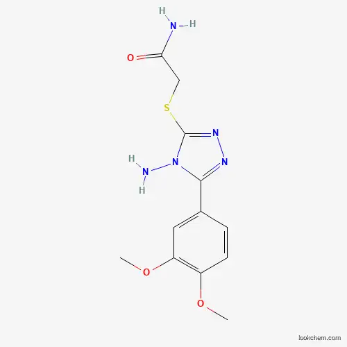 Molecular Structure of 575461-59-5 (2-((4-Amino-5-(3,4-dimethoxyphenyl)-4H-1,2,4-triazol-3-yl)thio)acetamide)