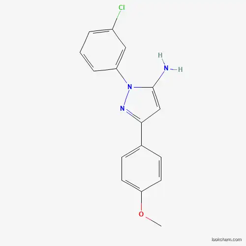 1-(3-CHLOROPHENYL)-3-(4-METHOXYPHENYL)-1H-PYRAZOL-5-AMINE