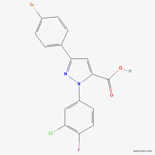 3-(4-BROMOPHENYL)-1-(3-CHLORO-4-FLUOROPHENYL)-1H-PYRAZOLE-5-CARBOXYLIC ACID