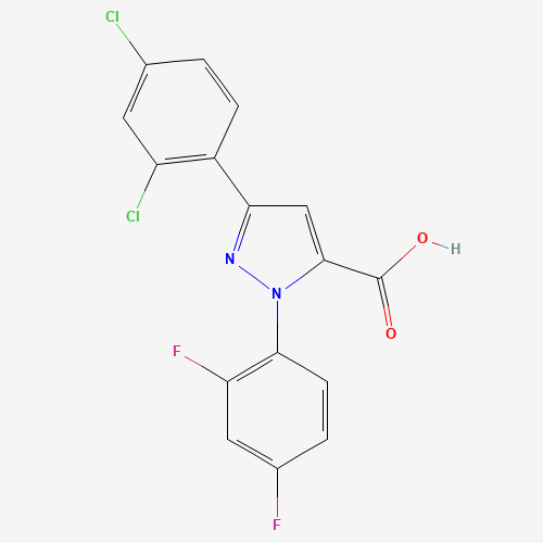 3-(2,4-DICHLOROPHENYL)-1-(2,4-DIFLUOROPHENYL)-1H-PYRAZOLE-5-CARBOXYLIC ACID