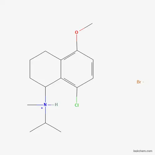 Molecular Structure of 63978-84-7 (1-Naphthylamine, 1,2,3,4-tetrahydro-8-chloro-N-isopropyl-5-methoxy-N-methyl-, hydrobromide)