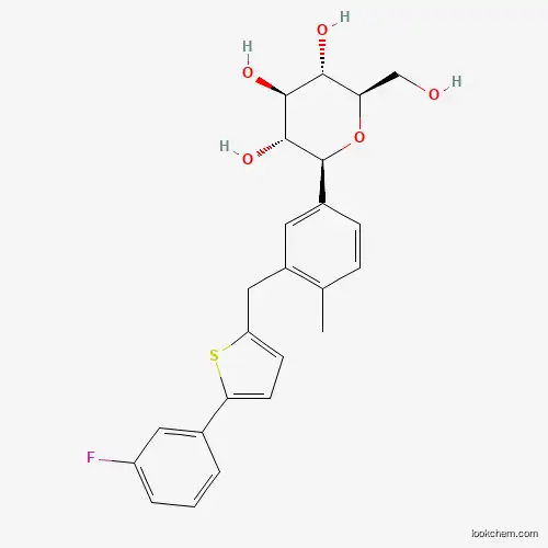 Molecular Structure of 842133-17-9 (D-Glucitol, 1,5-anhydro-1-C-[3-[[5-(3-fluorophenyl)-2-thienyl]methyl]-4-methylphenyl]-, (1S)-)