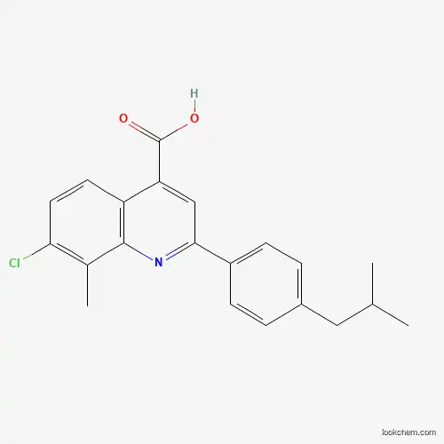 Molecular Structure of 863182-57-4 (7-Chloro-2-(4-isobutylphenyl)-8-methylquinoline-4-carboxylic acid)
