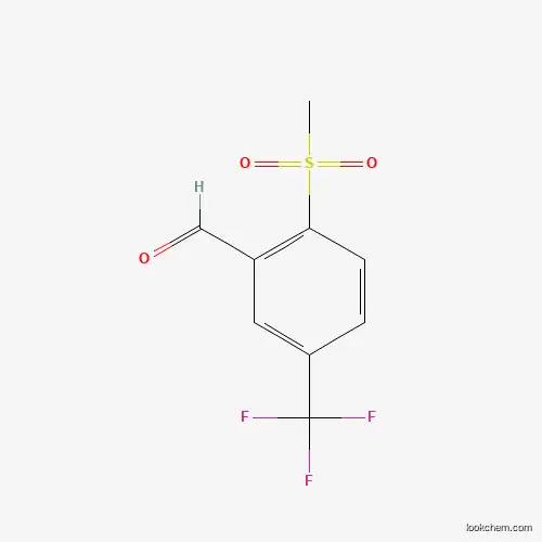 Molecular Structure of 942474-52-4 (2-Methylsulfonyl-5-trifluoromethylbenzaldehyde)