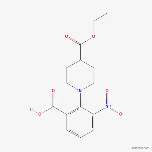 Molecular Structure of 942474-88-6 (2-[4-(Ethoxycarbonyl)piperidin-1-yl]-3-nitrobenzoic acid)