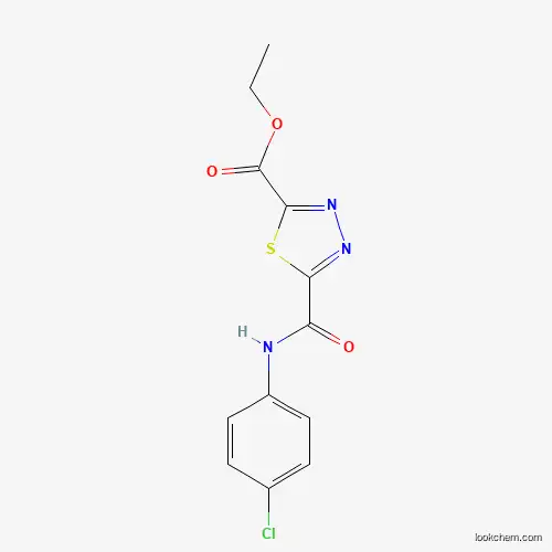 Molecular Structure of 1142210-64-7 (Ethyl 5-{[(4-chlorophenyl)amino]carbonyl}-1,3,4-thiadiazole-2-carboxylate)
