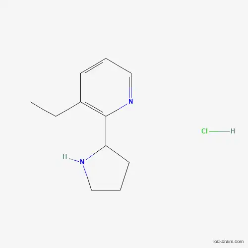 Molecular Structure of 1150617-87-0 (3-Ethyl-2-(pyrrolidin-2-yl)pyridine hydrochloride)