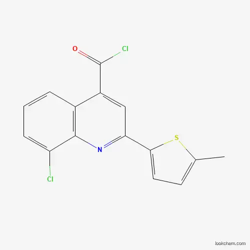 Molecular Structure of 1160256-80-3 (8-Chloro-2-(5-methyl-2-thienyl)quinoline-4-carbonyl chloride)