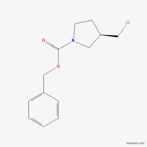 Molecular Structure of 1187927-31-6 (3(R)-Chloromethyl-pyrrolidine-1-carboxylic acid benzyl ester)