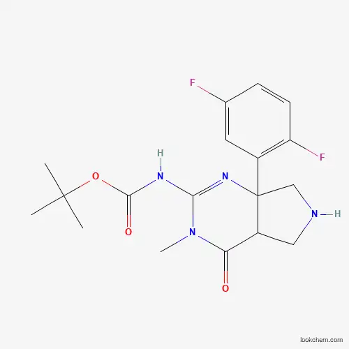 tert-butyl 7a-(2,5-difluorophenyl)-3-methyl-4-oxo-1H-pyrrolo[3,4-d]pyrimidin-2(3H,4H,4aH,5H,6H,7H,7aH)-ylidenecarbamate