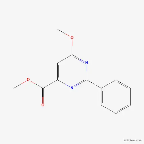 Molecular Structure of 1242268-01-4 (Methyl 6-methoxy-2-phenyl-4-pyrimidinecarboxylate)