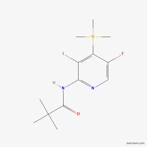 Molecular Structure of 1299607-78-5 (N-(5-Fluoro-3-iodo-4-(trimethylsilyl)pyridin-2-yl)pivalamide)