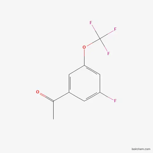 Molecular Structure of 1352999-53-1 (3'-Fluoro-5'-(trifluoromethoxy)acetophenone)