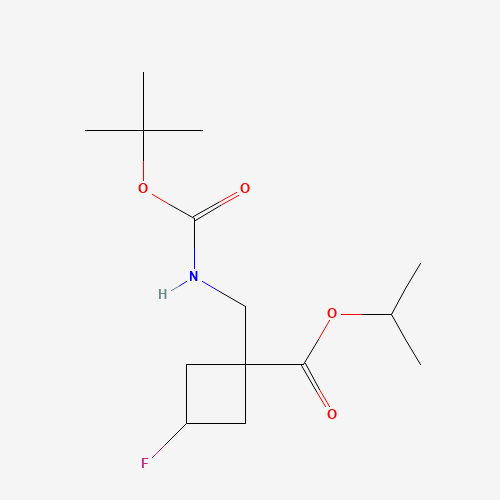 Molecular Structure of 1403767-16-7 (1-(Boc-aminomethyl)-3-fluorocyclobutanecarboxylic acid isopropyl ester)