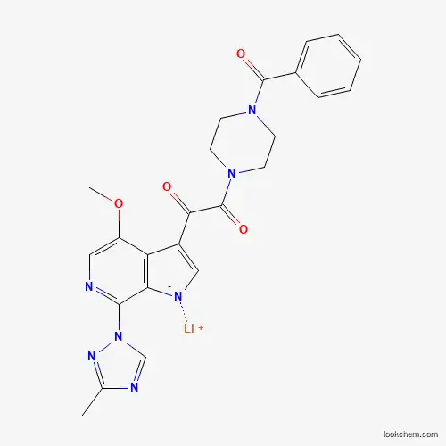 lithium 3-(2-(4-benzoylpiperazin-1-yl)-2-oxoacetyl)-4-methoxy-7-(3-methyl-1H-1,2,4-triazol-1-yl)pyrrolo[2,3-c]pyridin-1-ide CAS No.1449413-05-1