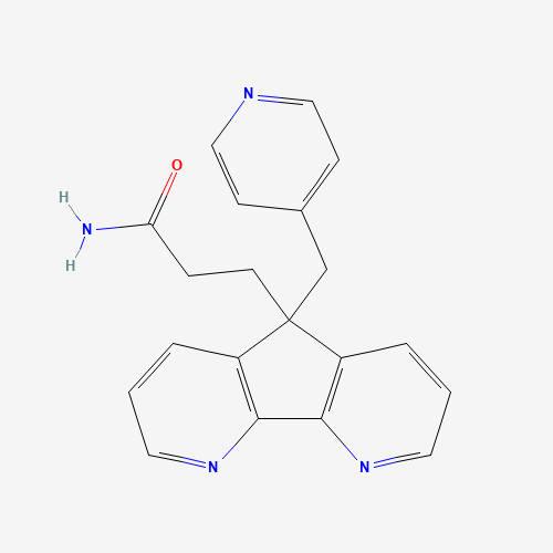 Molecular Structure of 150896-99-4 (3-{5-[(Pyridin-4-yl)methyl]-5H-cyclopenta[1,2-b:5,4-b']dipyridin-5-yl}propanamide)