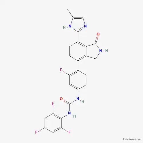 Urea, N-[4-[2,3-dihydro-7-(5-methyl-1H-imidazol-2-yl)-1-oxo-1H-isoindol-4-yl]-3-fluorophenyl]-N-(2,4,6-trifluorophenyl)-