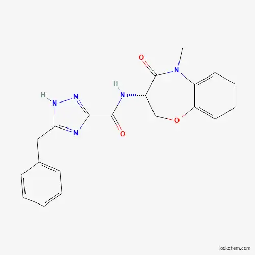 Molecular Structure of 1622848-92-3 ((S)-5-benzyl-N-(5-methyl-4-oxo-2,3,4,5-tetrahydrobenzo[b][1,4]oxazepin-3-yl)-1H-1,2,4-triazole-3-carboxamide)