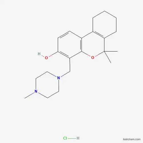 6,6-Dimethyl-4-[(4-methylpiperazin-1-yl)methyl]-7,8,9,10-tetrahydrobenzo[c]chromen-3-ol;hydrochloride