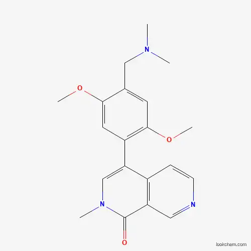 Molecular Structure of 1883429-22-8 (4-[4-[(Dimethylamino)methyl]-2,5-Dimethoxy-Phenyl]-2-Methyl-2,7-Naphthyridin-1-One)