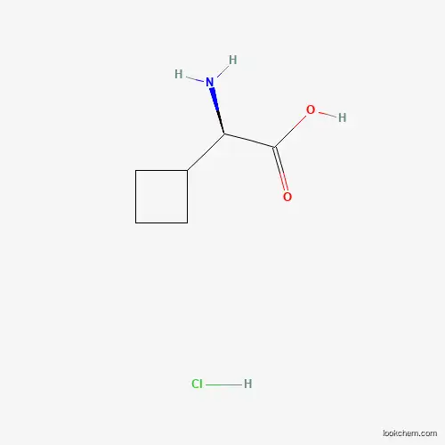 Molecular Structure of 1958125-89-7 ((R)-2-amino-2-cyclobutylacetic acid hydrochloride)